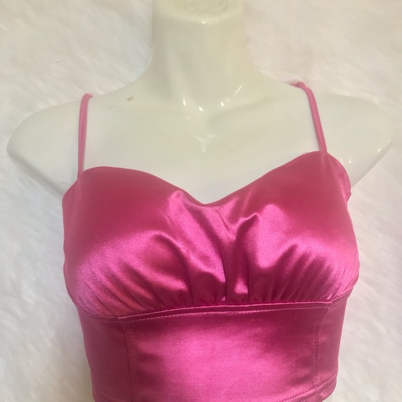 FOREVER 21 Barbie Metallic Pink Cami Top - Size XS - Picture 2 of 5